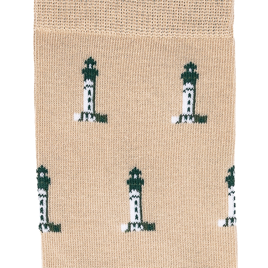 Les phares Armor-lux x Maison Broussaud - chaussettes homme - coton beige