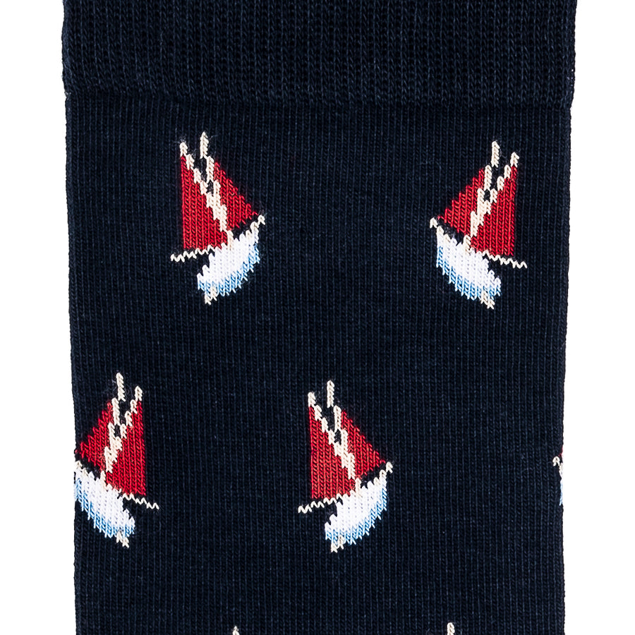 Les voiliers Armor-lux x Maison Broussaud - chaussettes homme - coton marine
