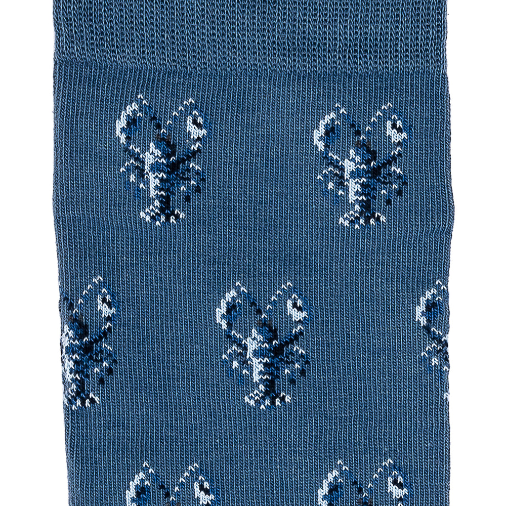 Les homards Armor-lux x Maison Broussaud - chaussettes homme - coton bleu
