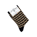 The Chevrons – Women’s Socks – Black Cotton