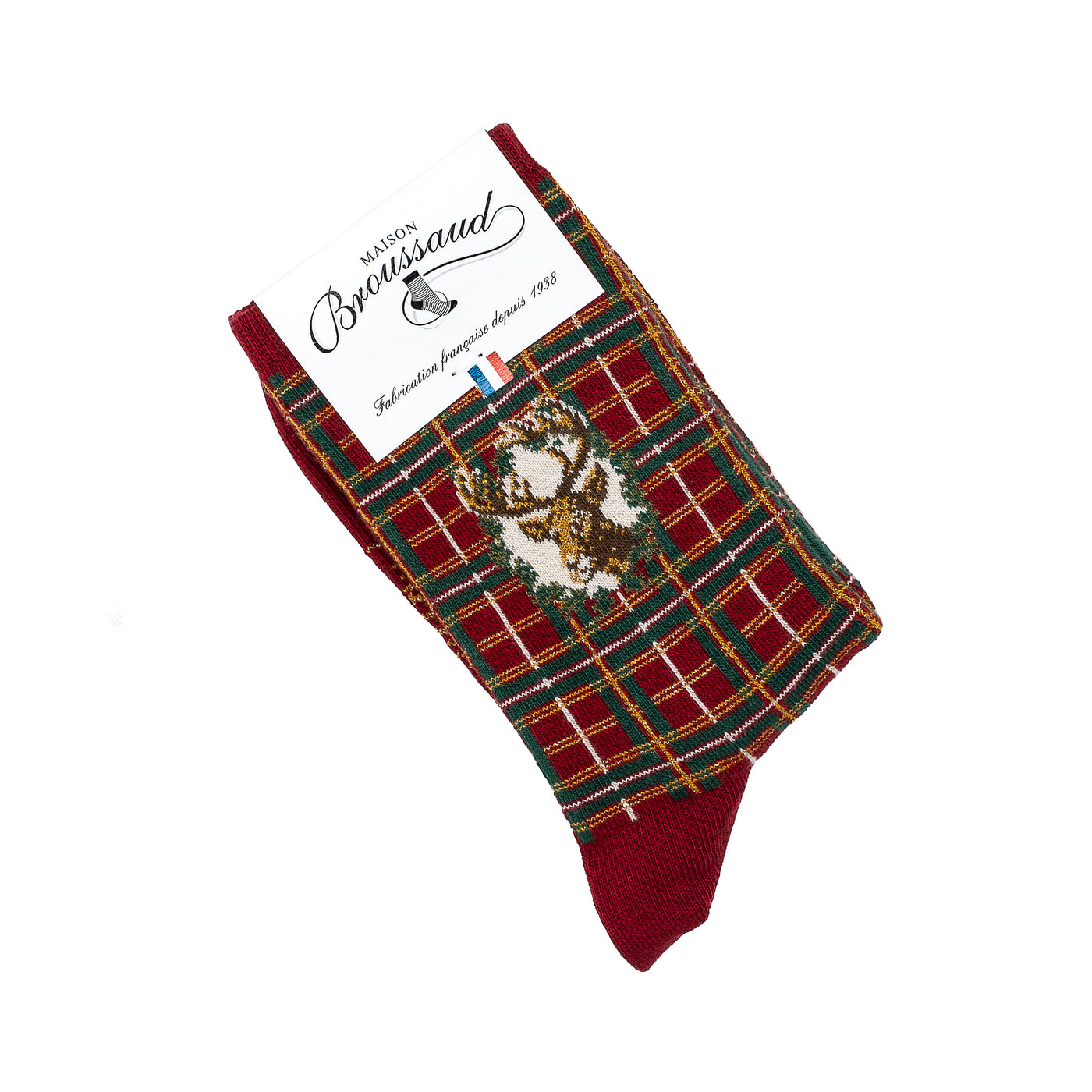 Tartan – Women’s Socks – Burgundy Cotton