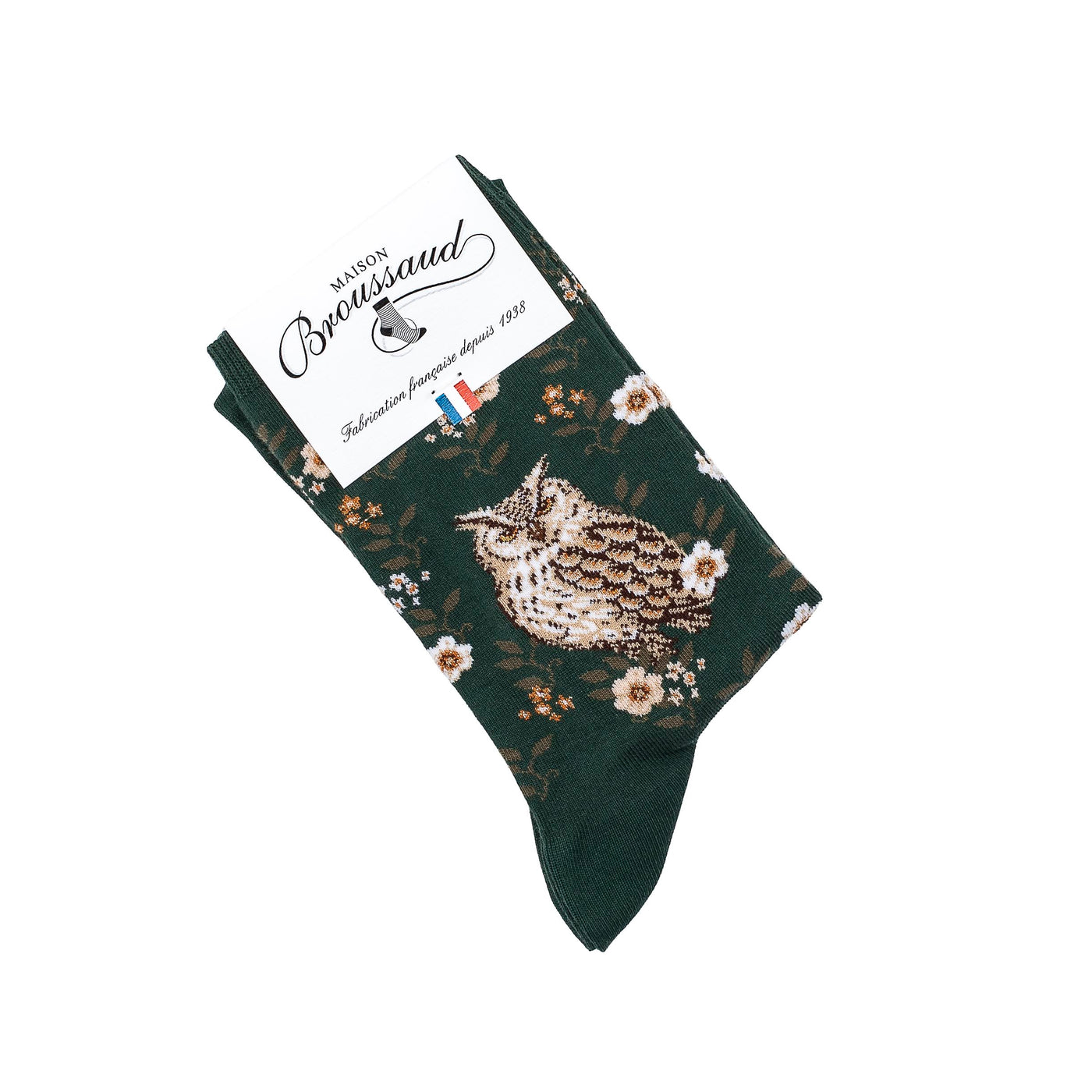 The Owl – Women’s Socks – Green Cotton
