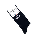 Valentine’s Swans – Men’s Socks – Navy Cotton