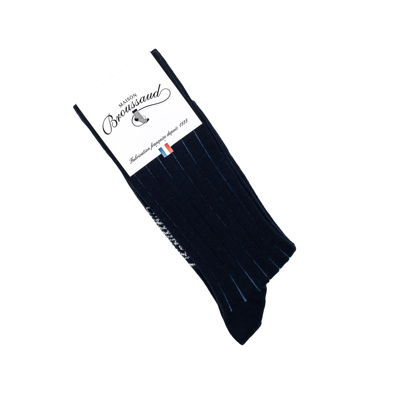 "Fausses-côtes" – Men’s Socks – Navy Cotton