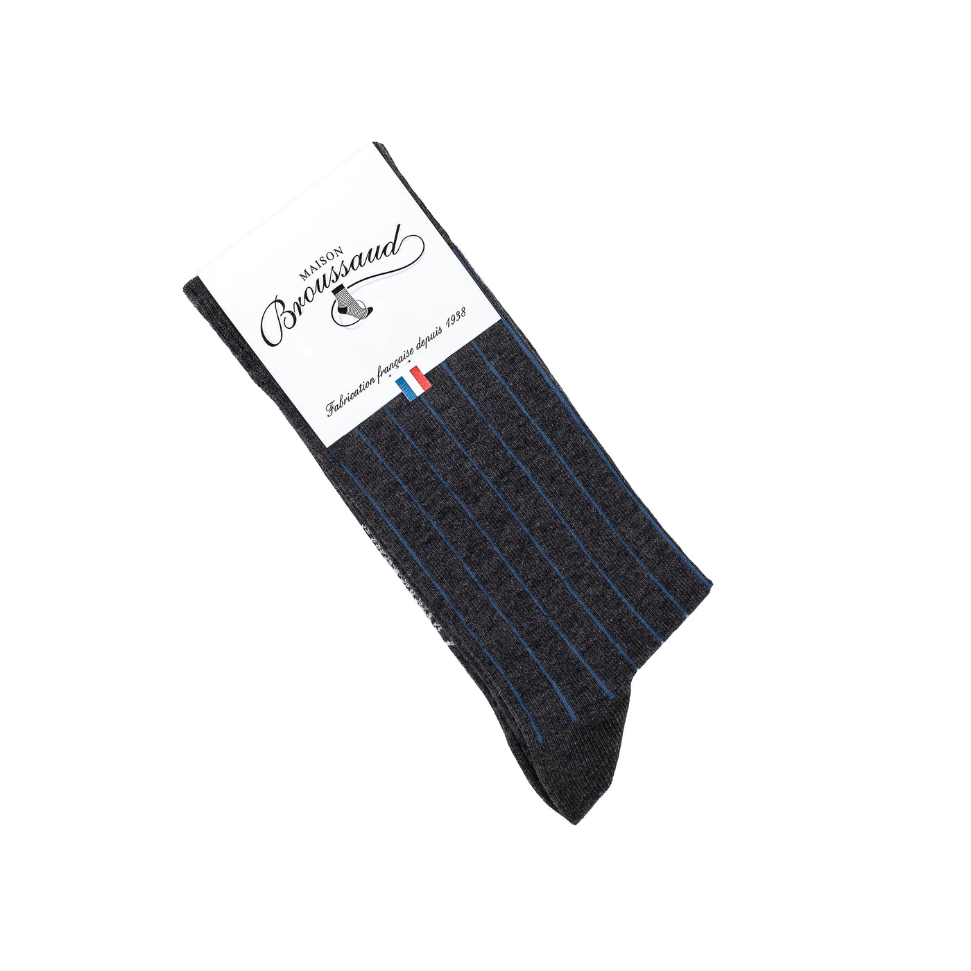 "Fausses-côtes" – Men’s Socks – Anthracite Cotton