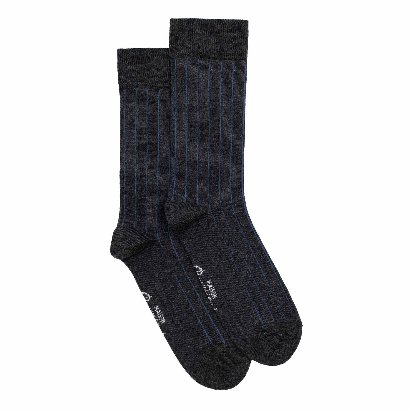 "Fausses-côtes" – Men’s Socks – Anthracite Cotton