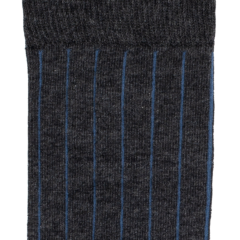 "Fausses-côtes" – Men’s Socks – Anthracite Cotton