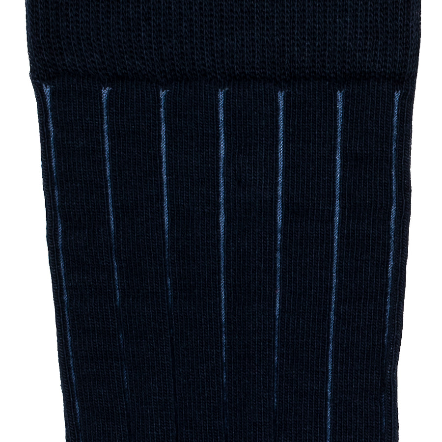 "Fausses-côtes" – Men’s Socks – Navy Cotton