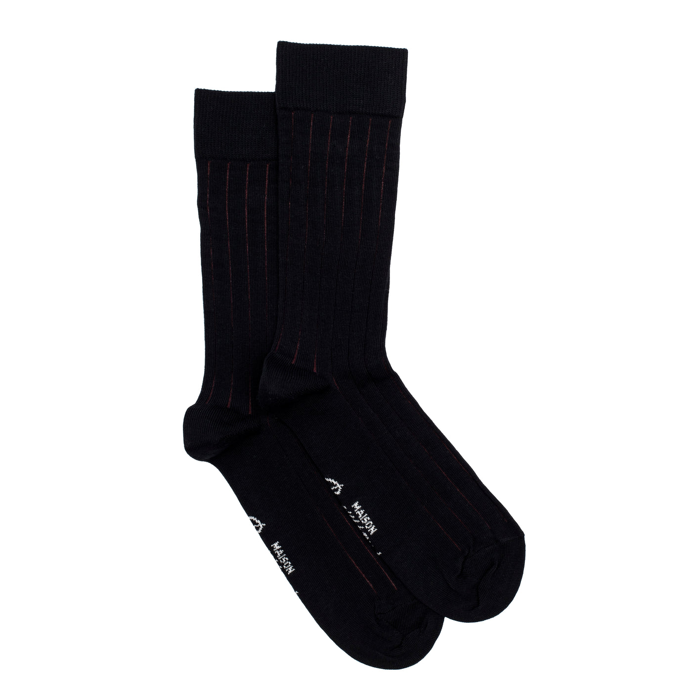 Les fausses-côtes - chaussettes homme - coton noir