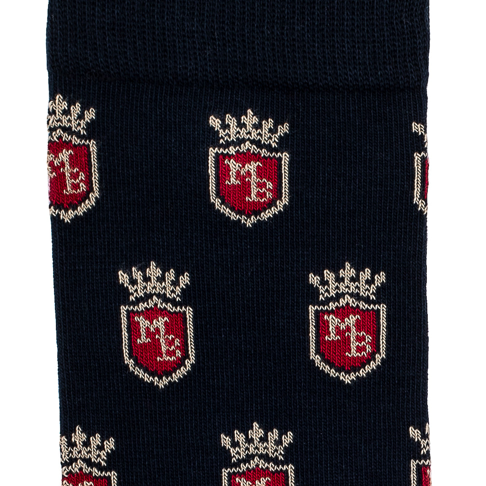 Coat of Arms – Men’s Socks – Navy Cotton