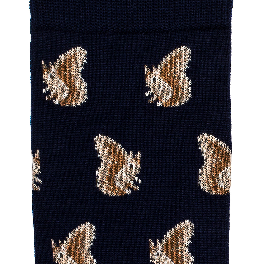 The Squirrels – Men’s Socks – Navy Merino Wool