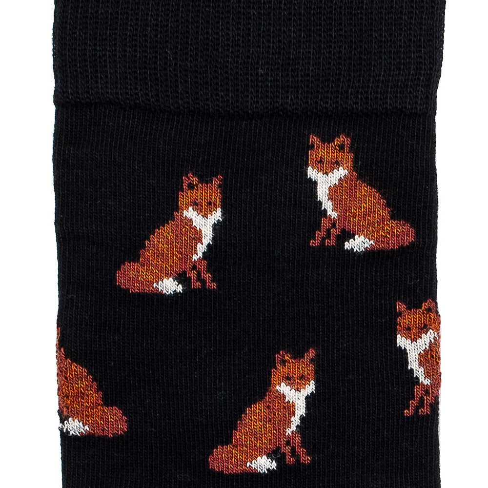 The Foxes – Men’s Socks – Black Cotton