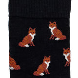 The Foxes – Men’s Socks – Black Cotton