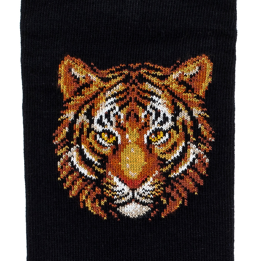 Tiger – Men’s Socks – Black Cotton