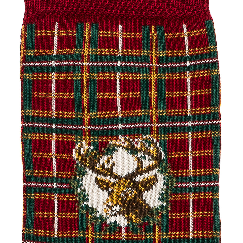 Tartan – Men’s Socks – Burgundy Cotton