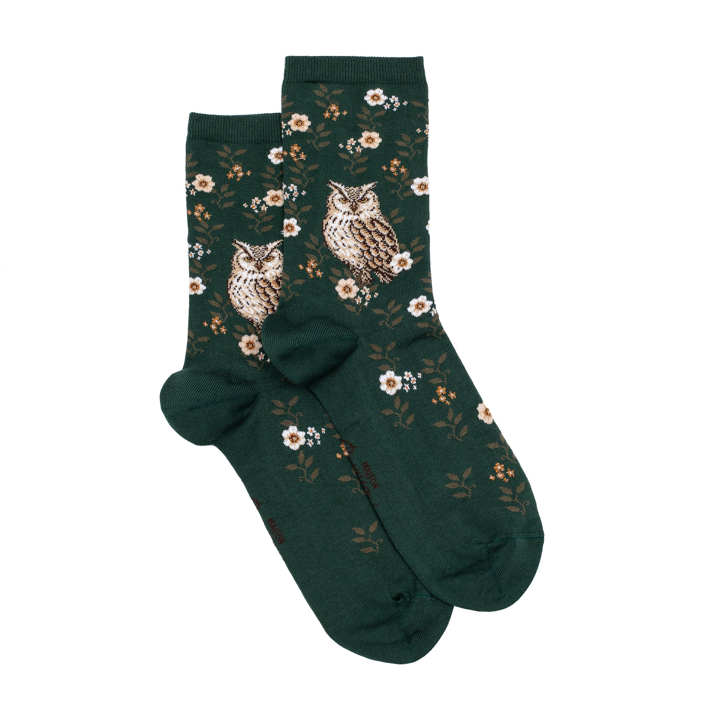 The Owl – Women’s Socks – Green Cotton