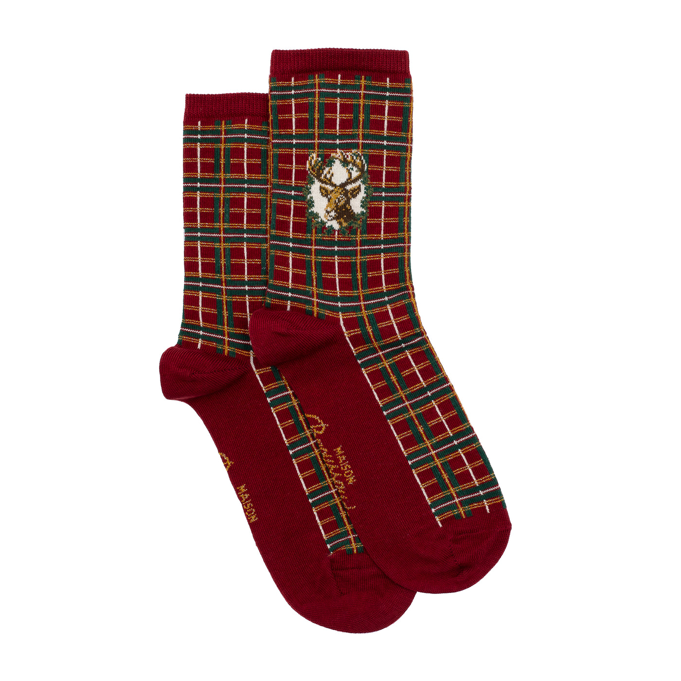 Tartan – Women’s Socks – Burgundy Cotton