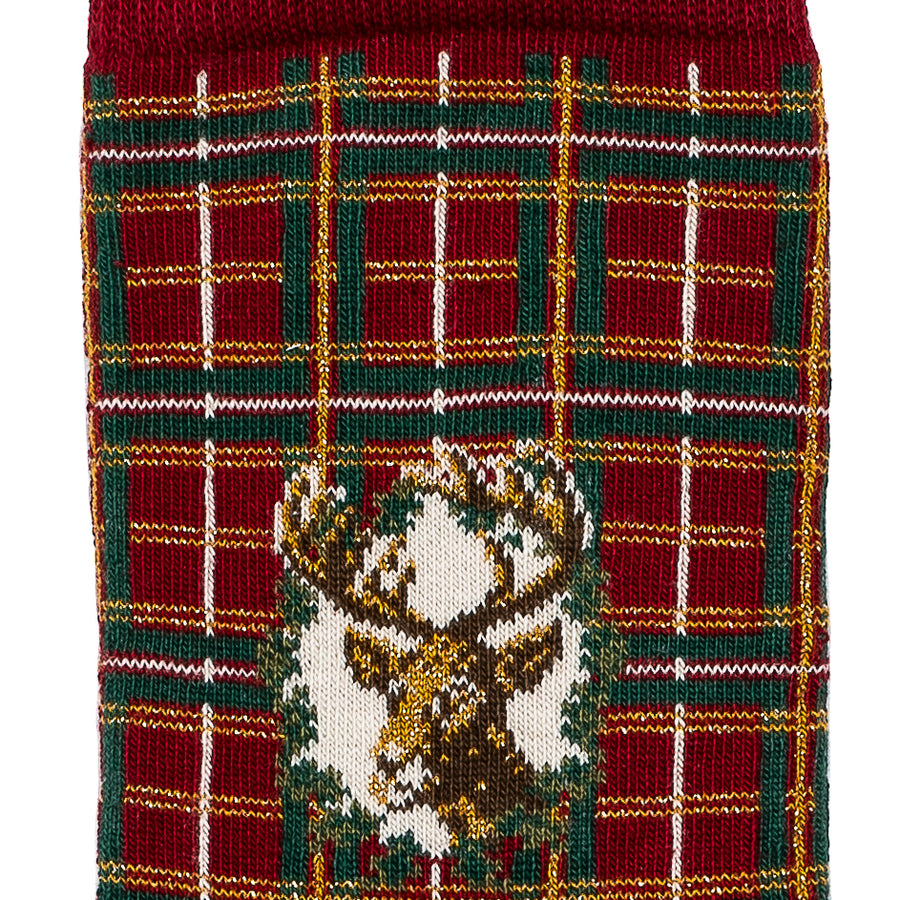 Tartan – Women’s Socks – Burgundy Cotton