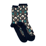 The Carnations – Women’s Socks – Blue Cotton