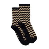 The Chevrons – Women’s Socks – Black Cotton