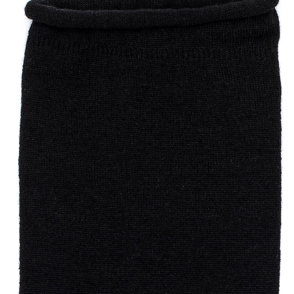 The Rolled-Edge – Women’s Socks – Black Cotton