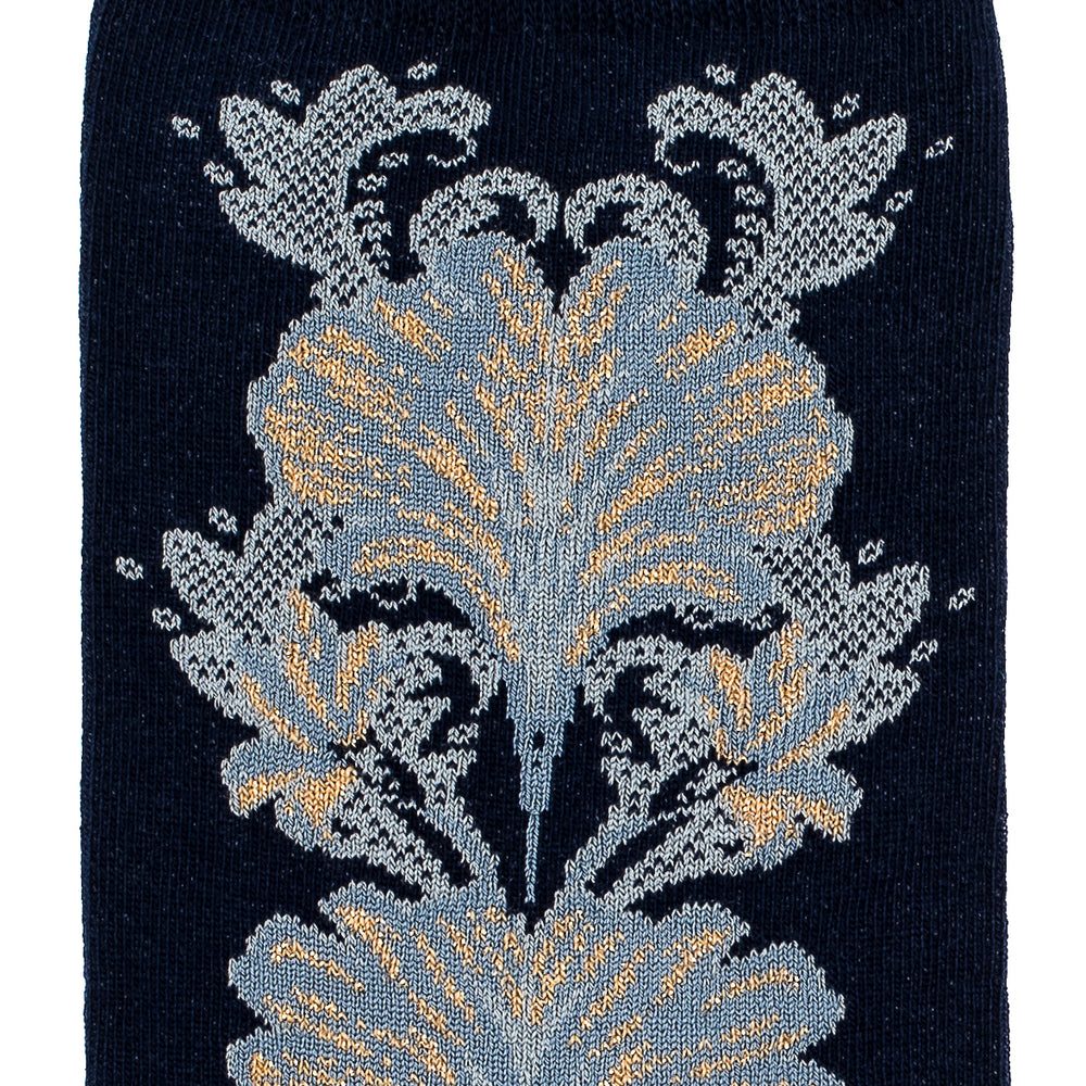 The Flowers – Women’s Socks – Navy Cotton