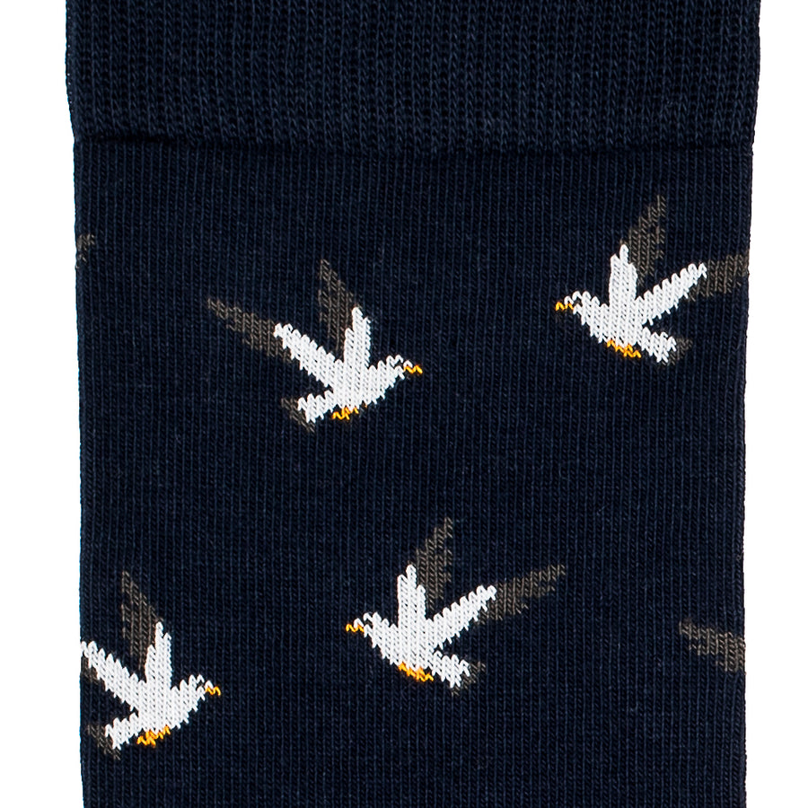 Les Mouettes - men's socks - navy cotton