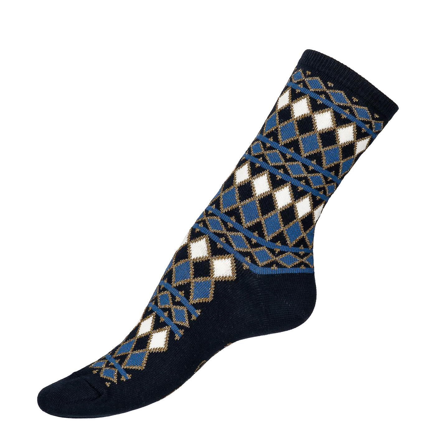Les Losanges - women's socks - navy cotton