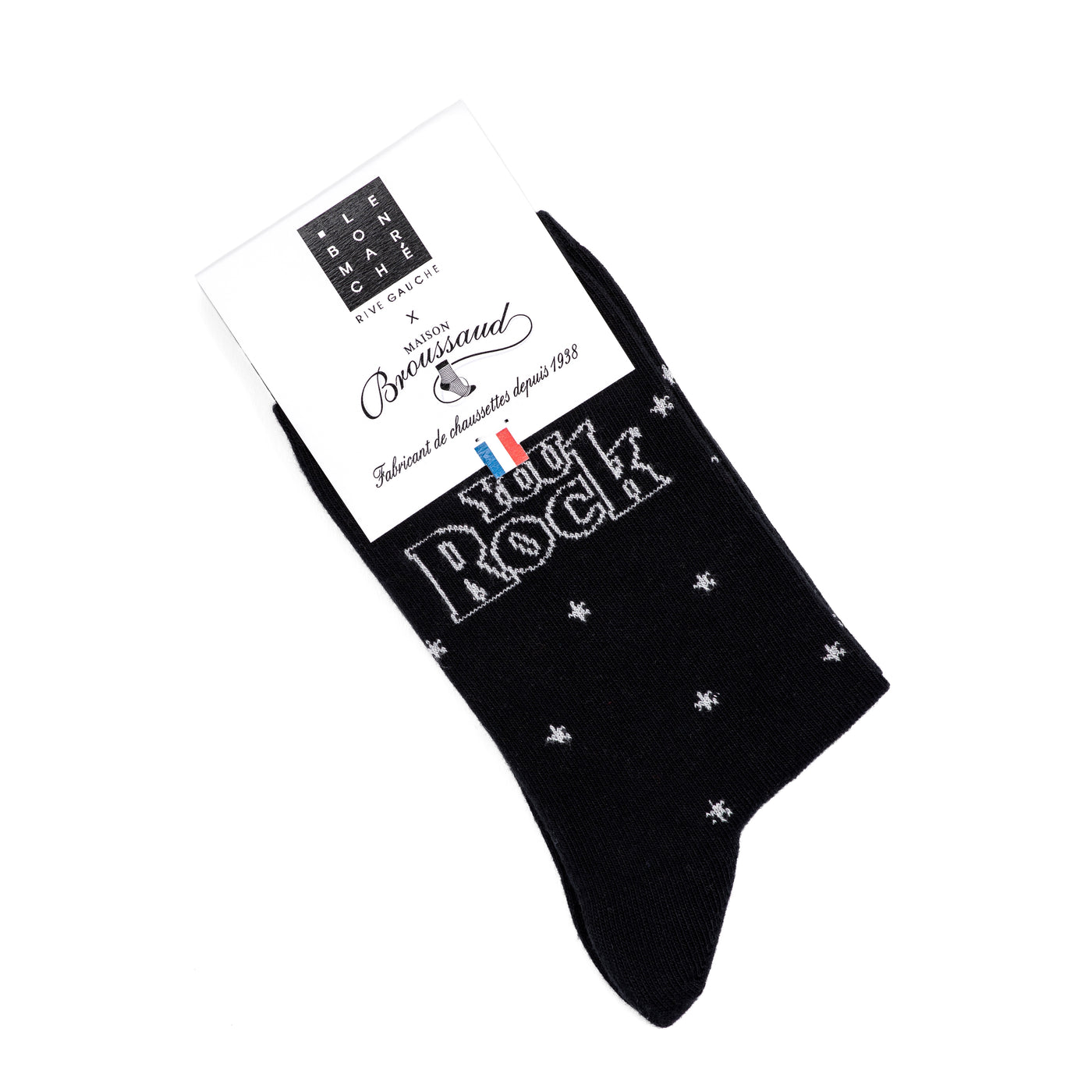 Le Bon Marché x Maison Broussaud stars - women's socks - black cotton