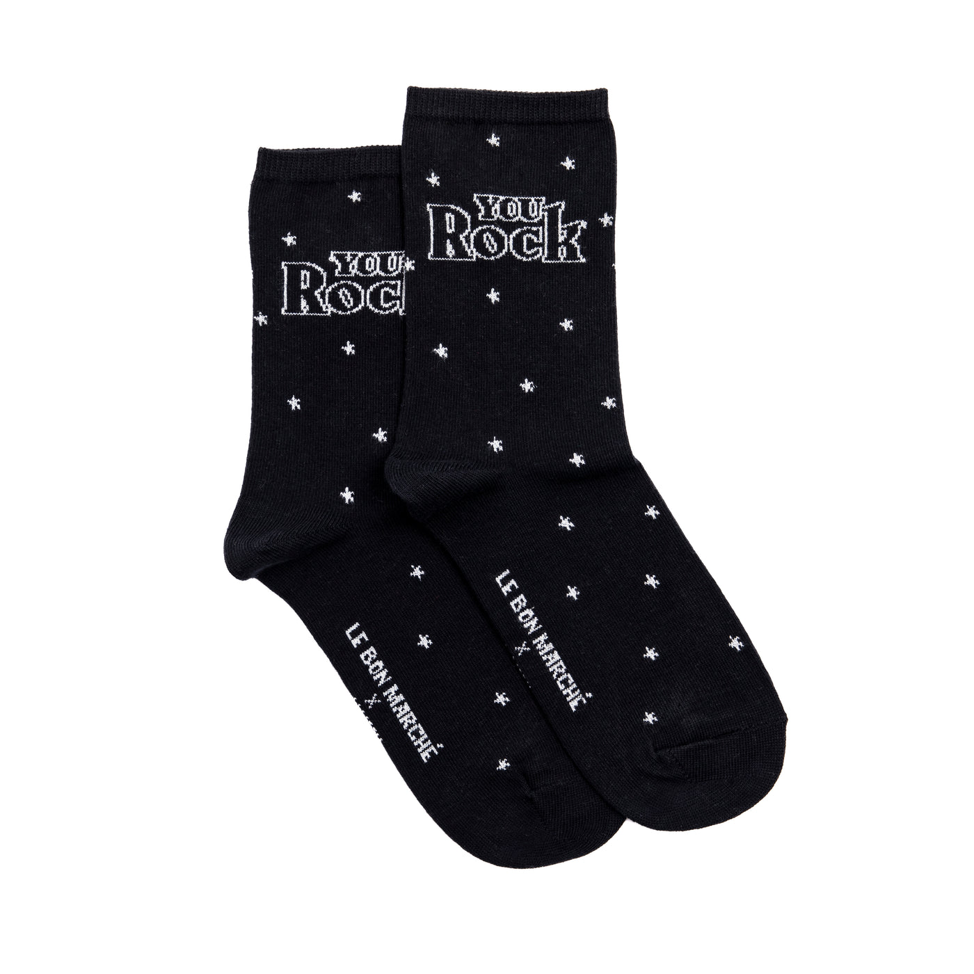 Le Bon Marché x Maison Broussaud stars - women's socks - black cotton
