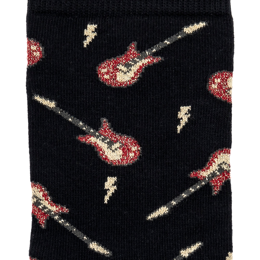 Le Bon Marché x Maison Broussaud guitars - women's socks - black cotton