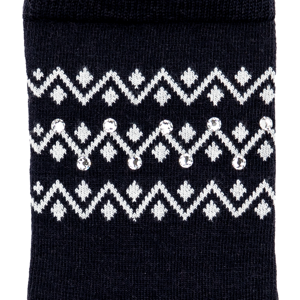 Les losanges - chaussettes femme - laine marine
