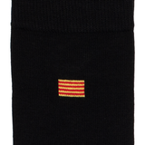 Le Drapeau - chaussettes homme - coton noir