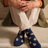 The Squirrels – Men’s Socks – Navy Merino Wool