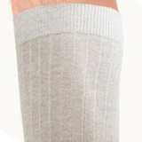 Les Côtelées - chaussettes homme - coton beige