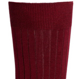 Les fils d'Ecosse - chaussettes homme - coton bordeaux